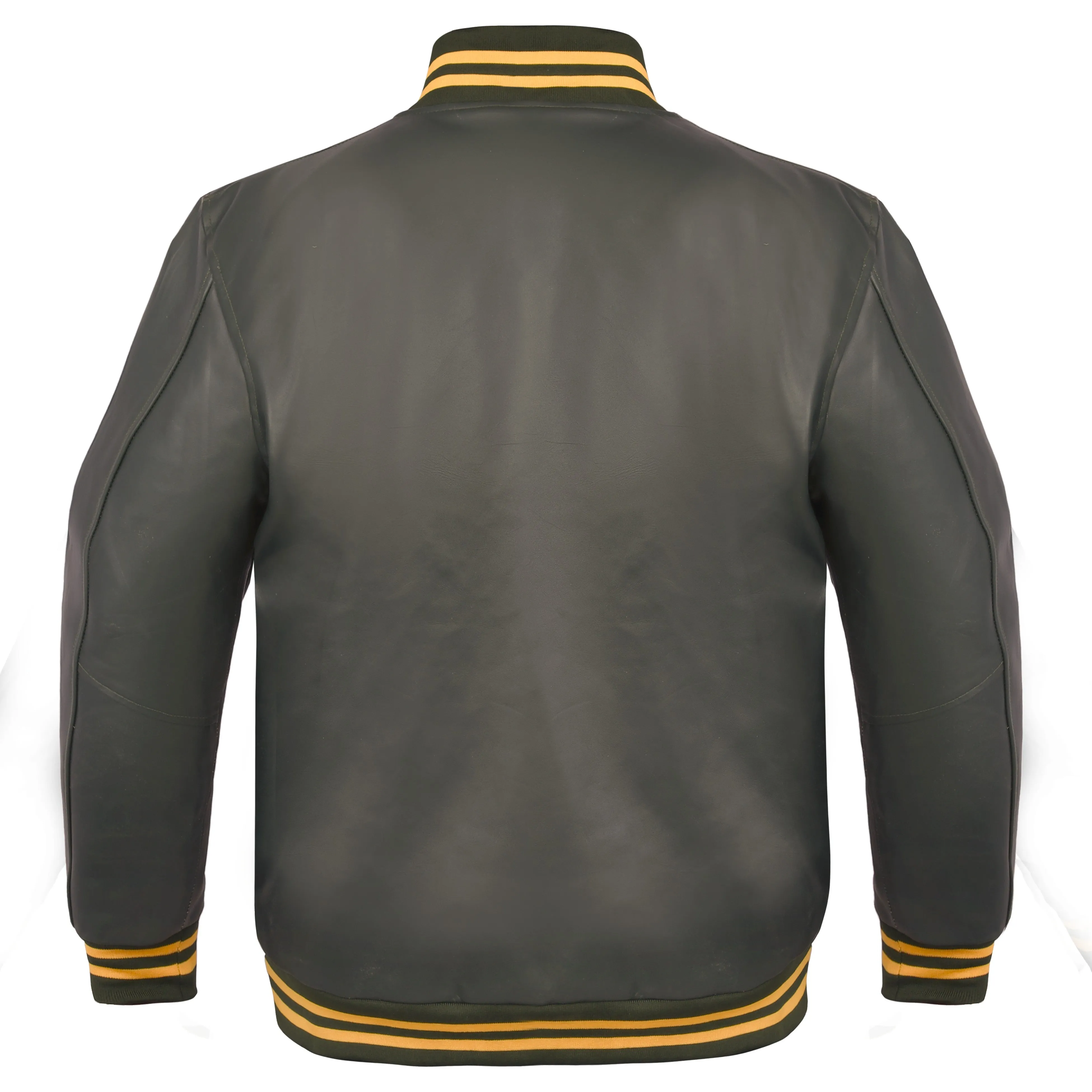 Master Mason Blue Lodge Jacket - Leather With Customizable Gold Embroidery