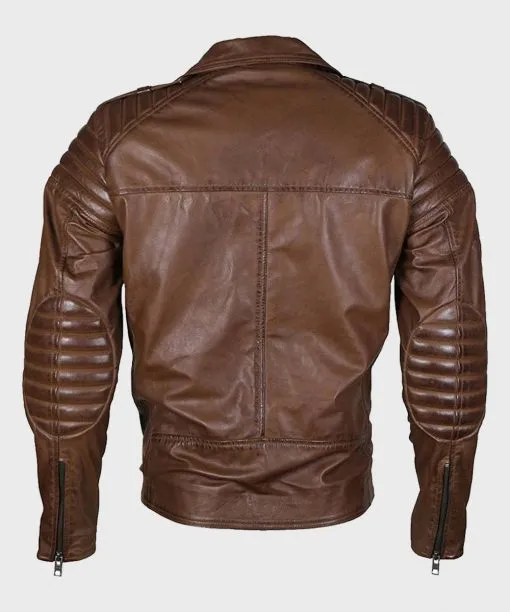 Men's Brown Motorcycle Leather Jacket