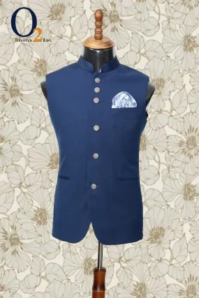 Men's Ethnic vest In Blue