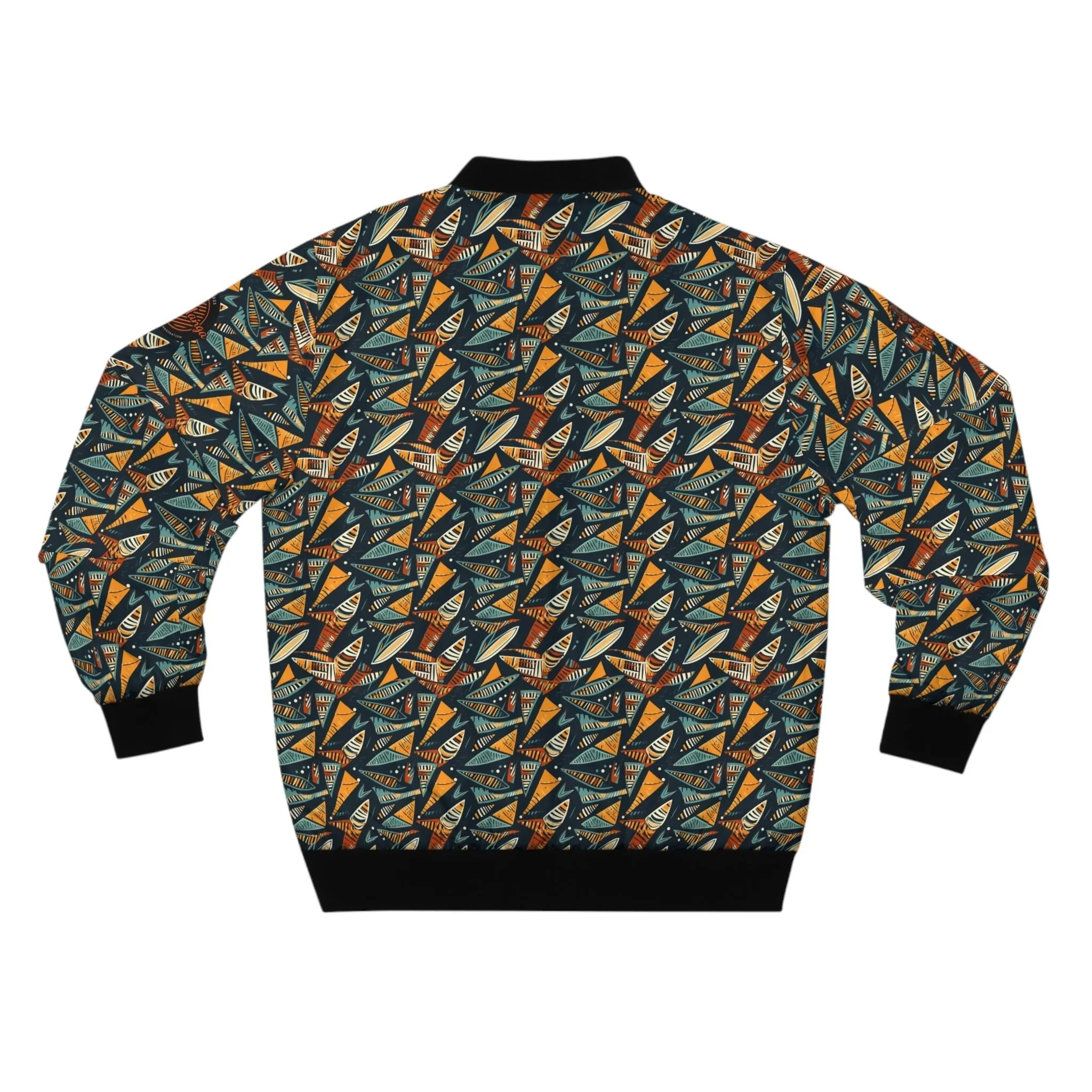 Men's Modern Kente Cloth Bomber Jacket