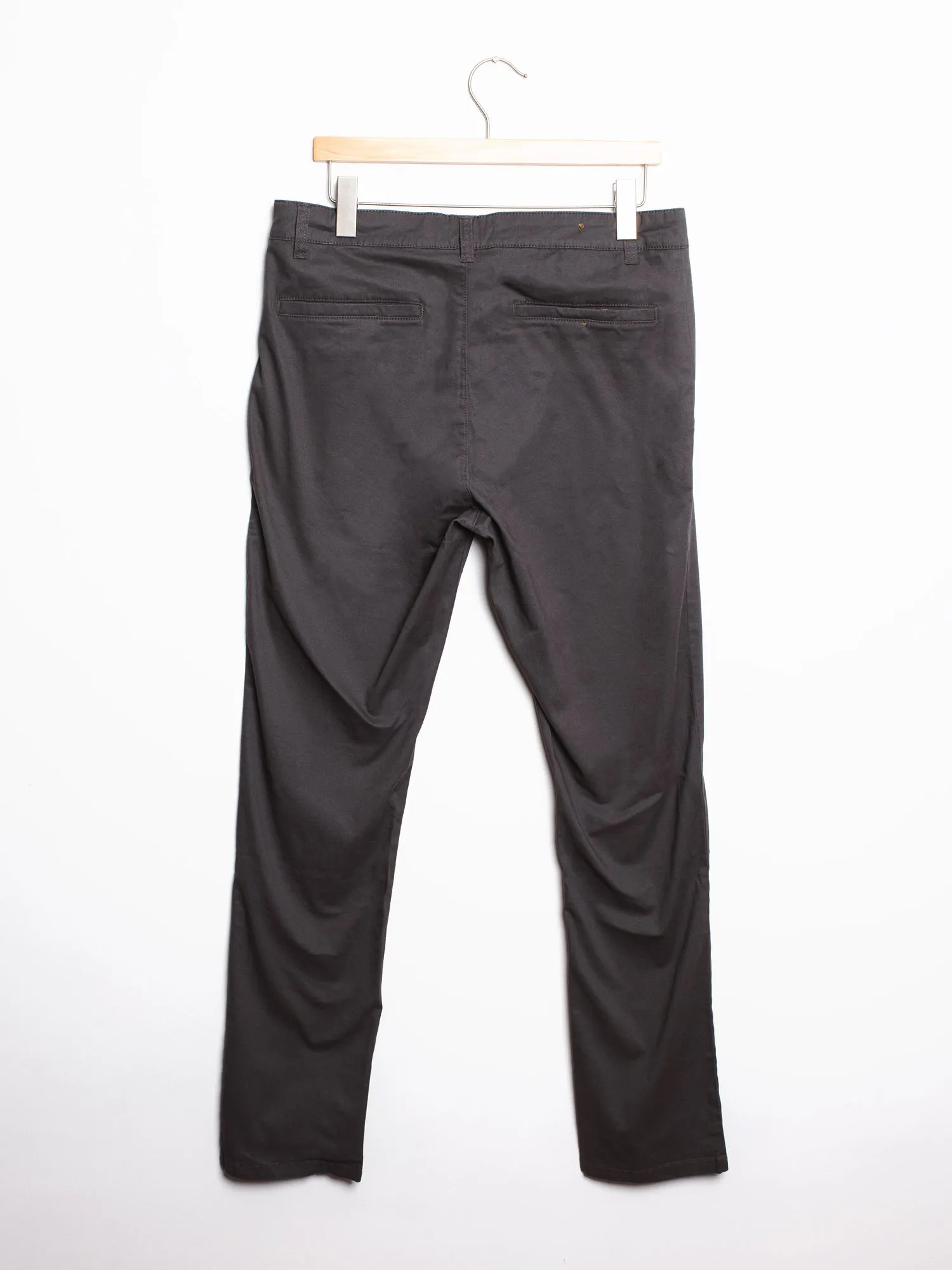 MENS SLIM CHINO - CHARCOAL - CLEARANCE