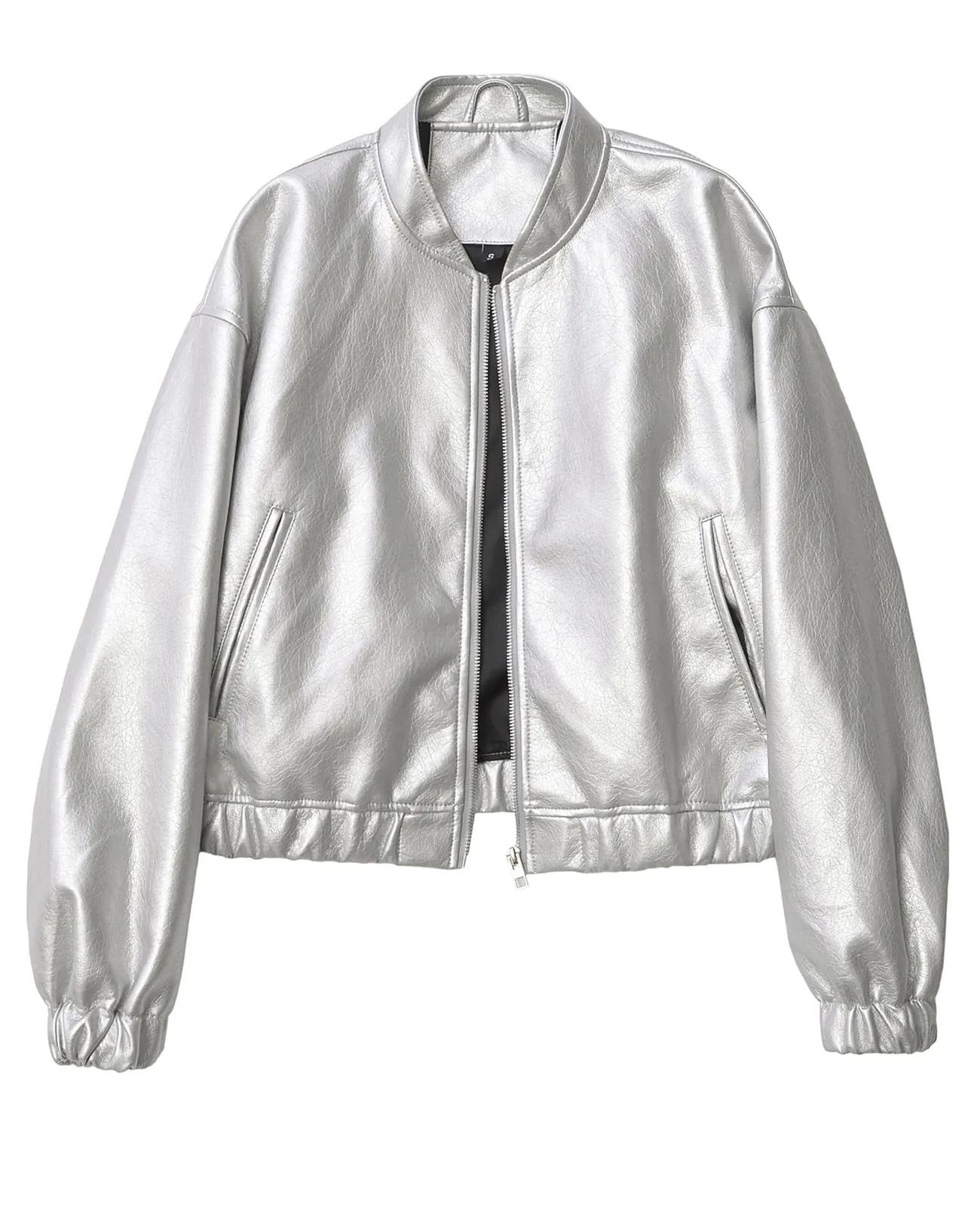 Metallic Bomber Silver Pilot Jacket