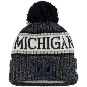 Michigan Wolverines - Team Logo Sport Cuffed Knit Hat with Pom, New Era