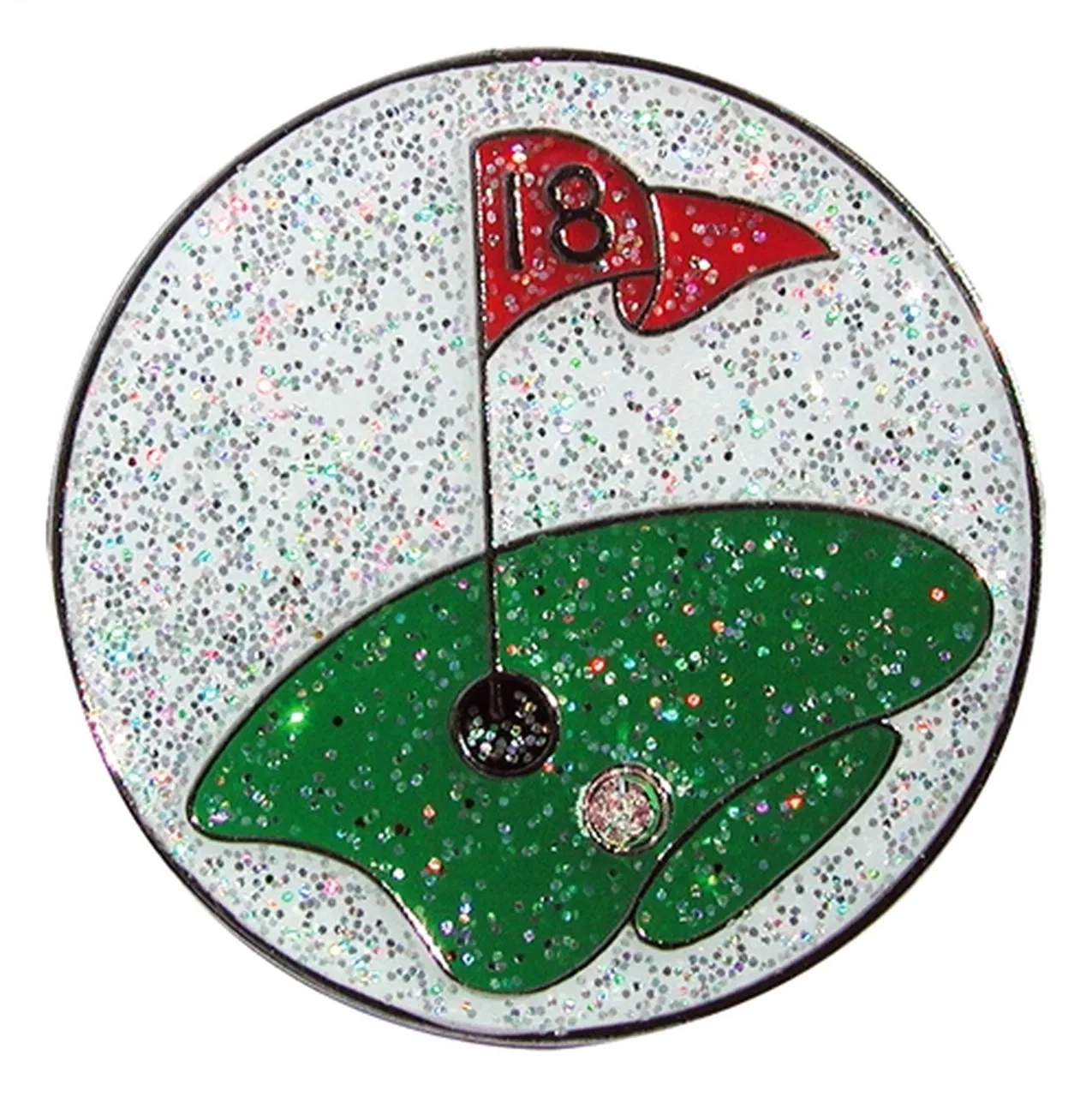 Navika Glitzy Hat Clip/Marker 18th Green