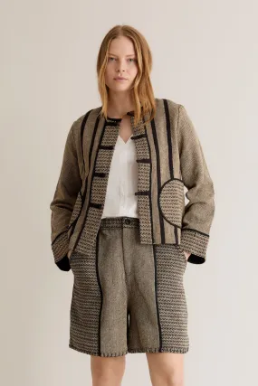 NORA - Hand Loomed Cotton Patchwork Jacket