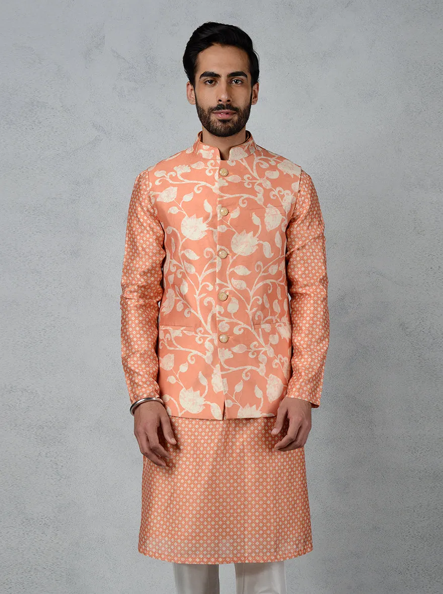 Orange Bandhgala Jacket | TULA