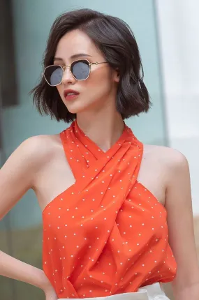 Orange Halter Top