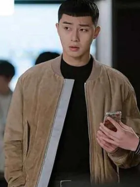 Park Seo-Joon Suede Leather Jacket