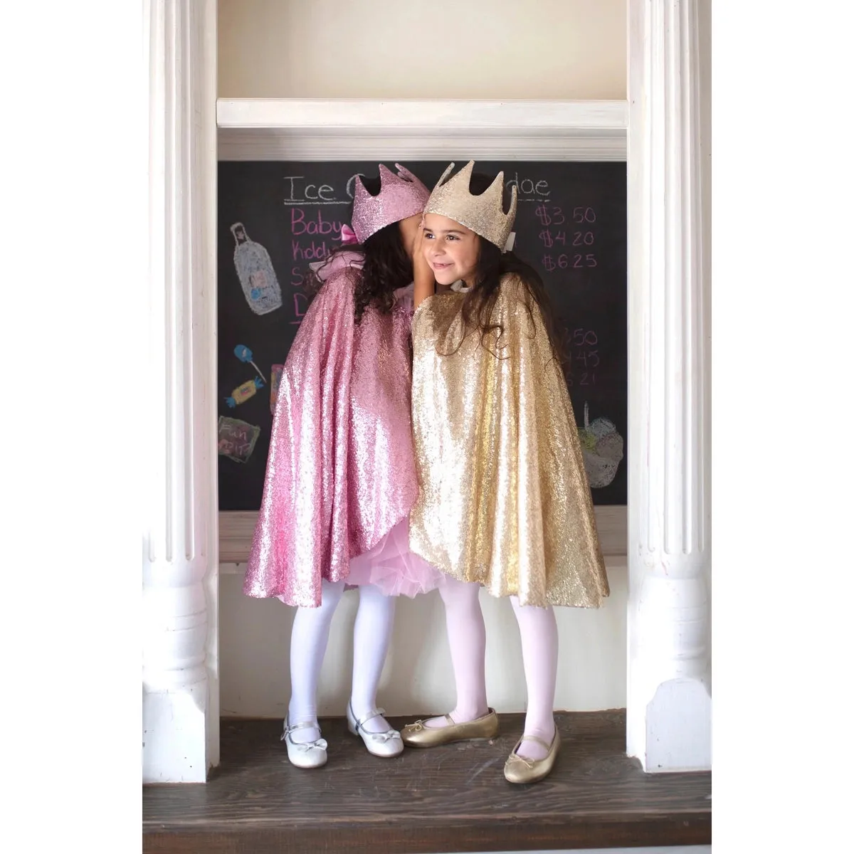 precious pink sequins cape size 5-6