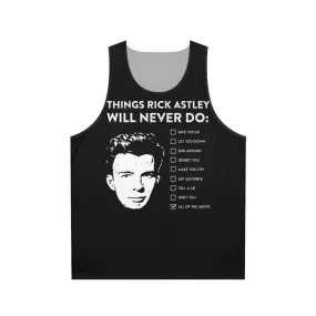 "Never Say Goodbye" Unisex Rick Astley Tank Top