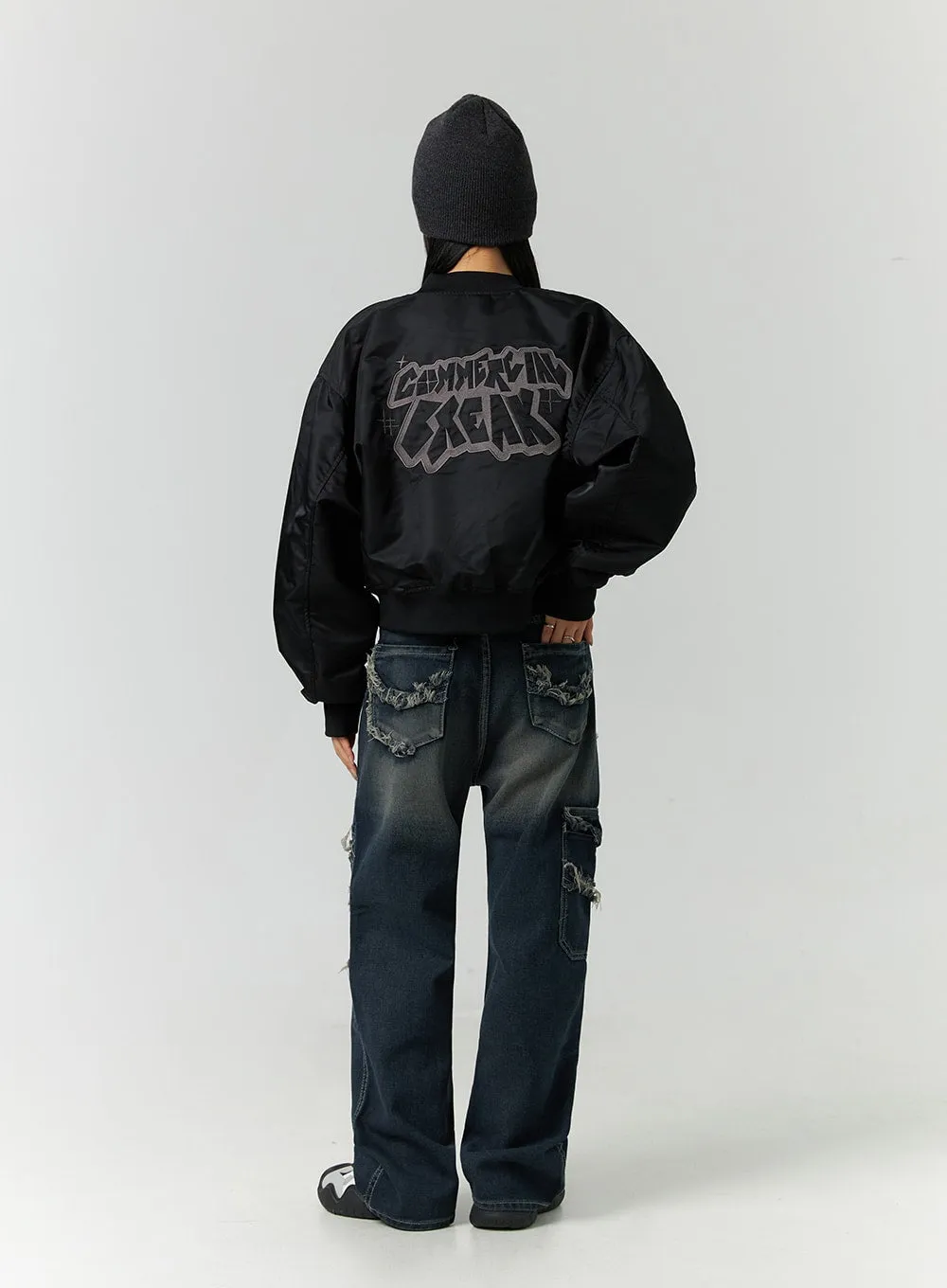 Round Neck Bomber Jacket CD301