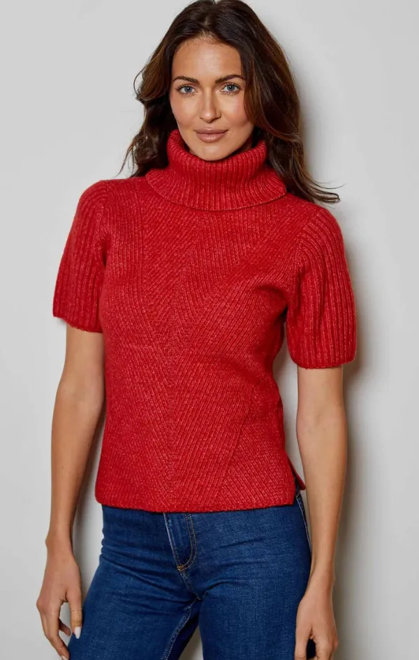 Ruby Fitted Short Sleeve Turtleneck