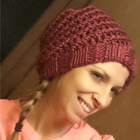 Spiral Slouchy Hat and Messy Bun - Two Patterns