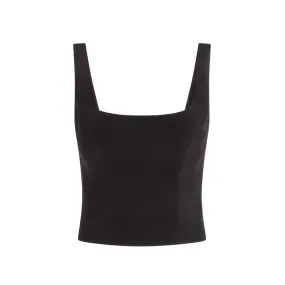 Stretch Wool Crepe Bustier