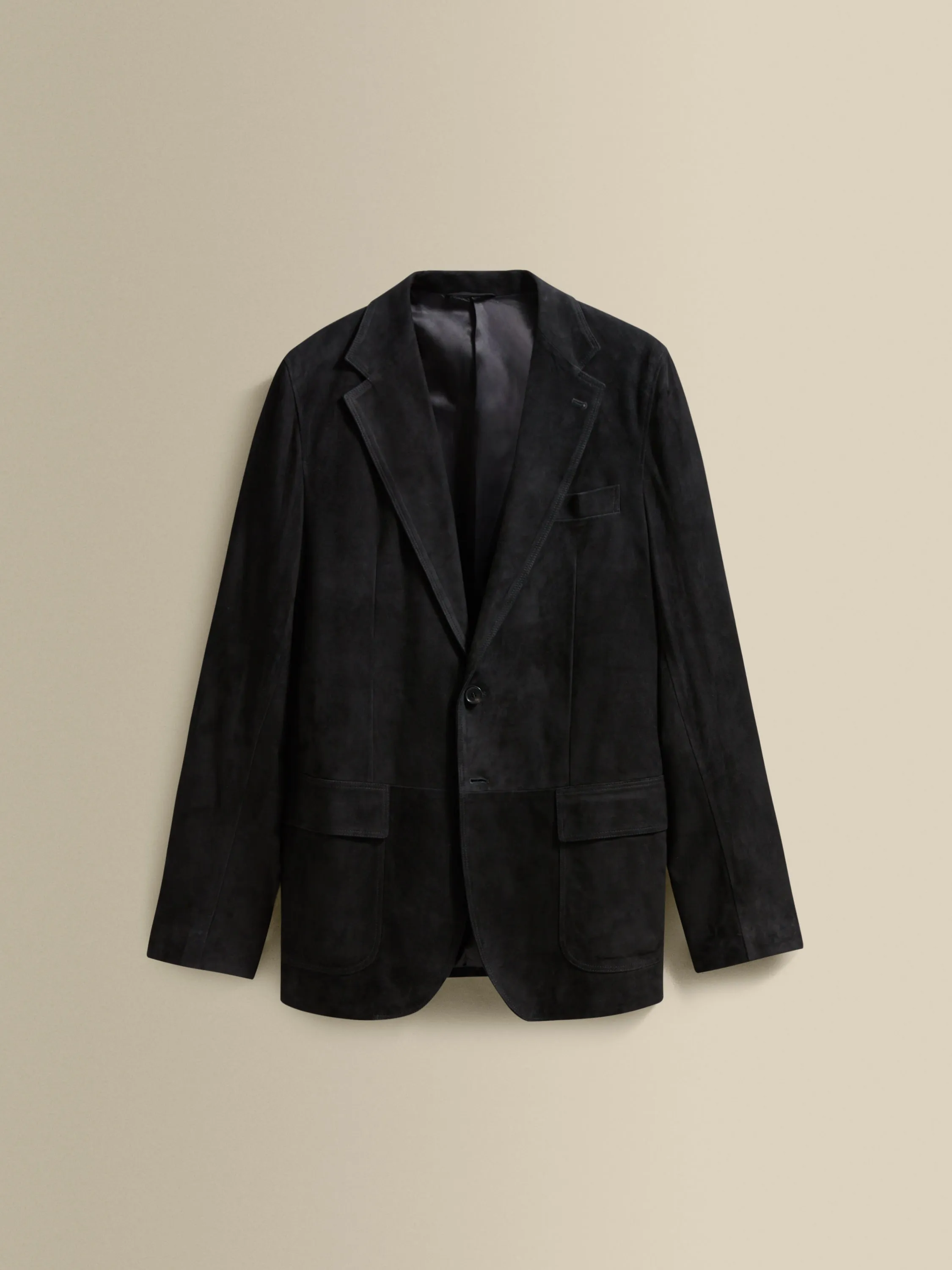 Suede Notch Lapel Jacket