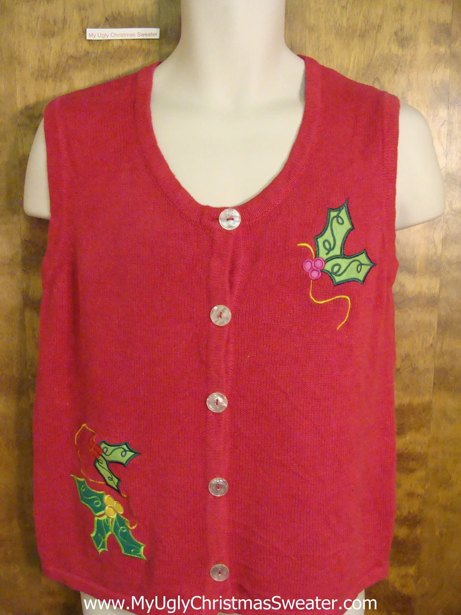 Super Cheap Simple Ugly Sweater Dash Vest