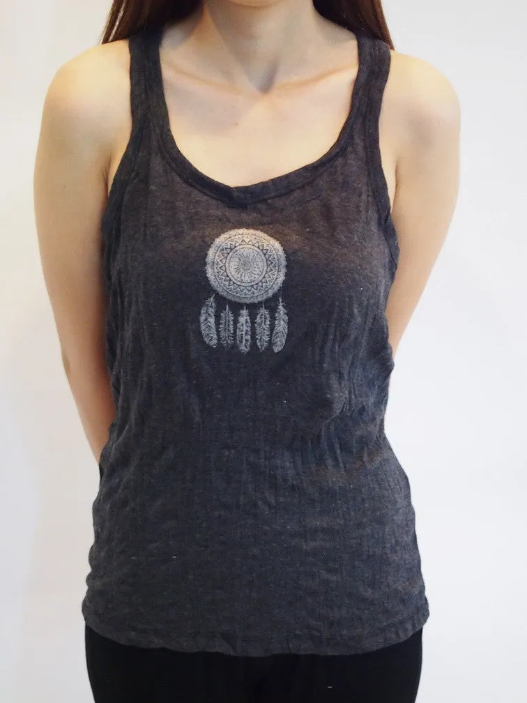 SureDesign Women's Super Soft Tank Top Dream Catcher Black