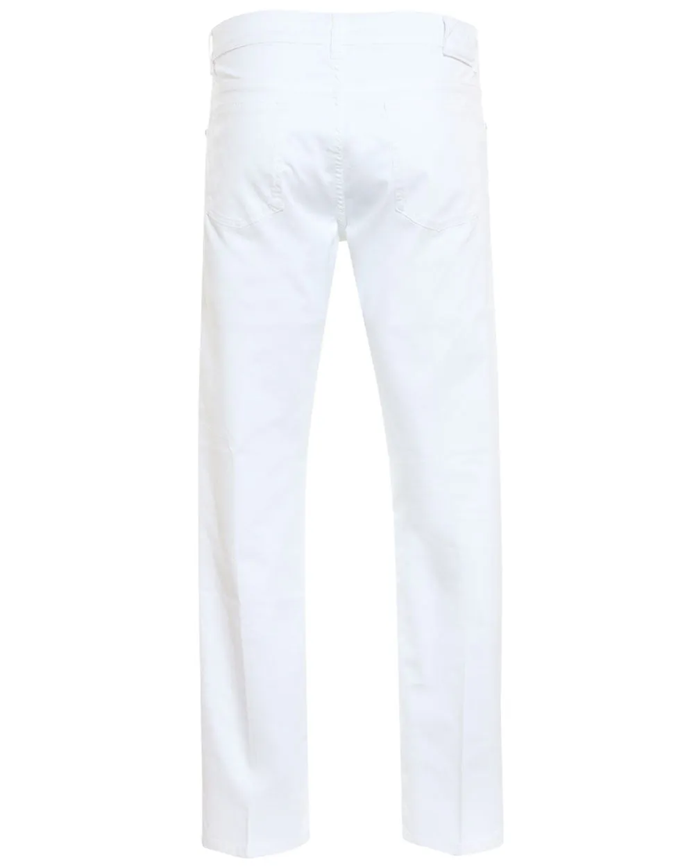 White Cotton Slim Fit Chino Pant