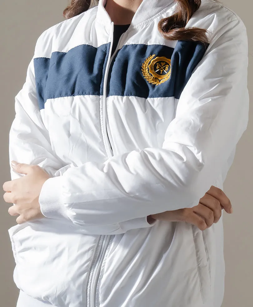 White Sports Bomber Jacket (Women)