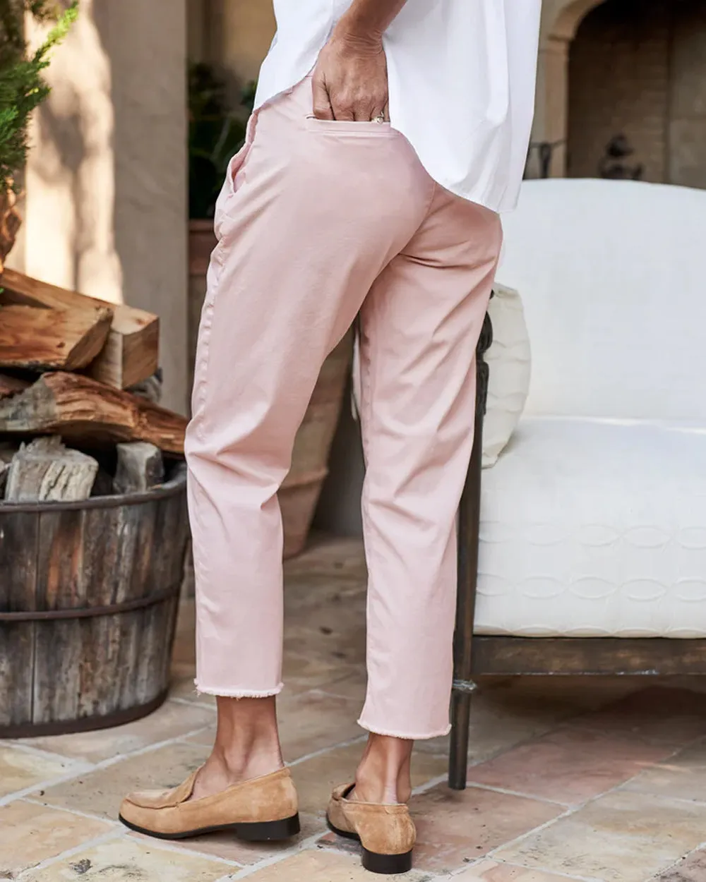 Wicklow Italian Chino in Vintage Rose