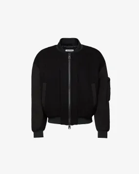 Wool and Nylon Blouson Black PR421100